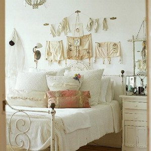 sypialnia w stylu vintage