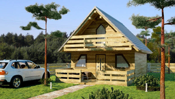 drewniany domek do wynajecia